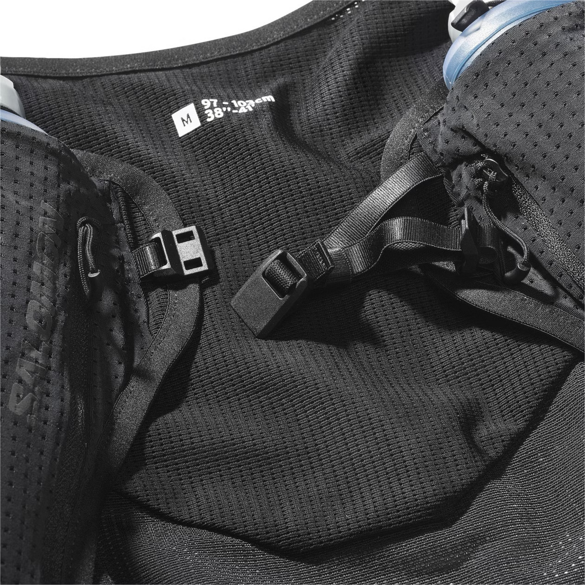 Cinturón de trail Salomon Pulse 2 Negro, detalle lateral