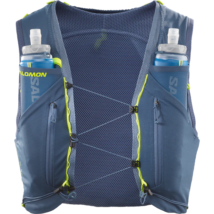 Chaleco de hidratación Salomon ADV Skin 12 Azul piedra, vista trasera