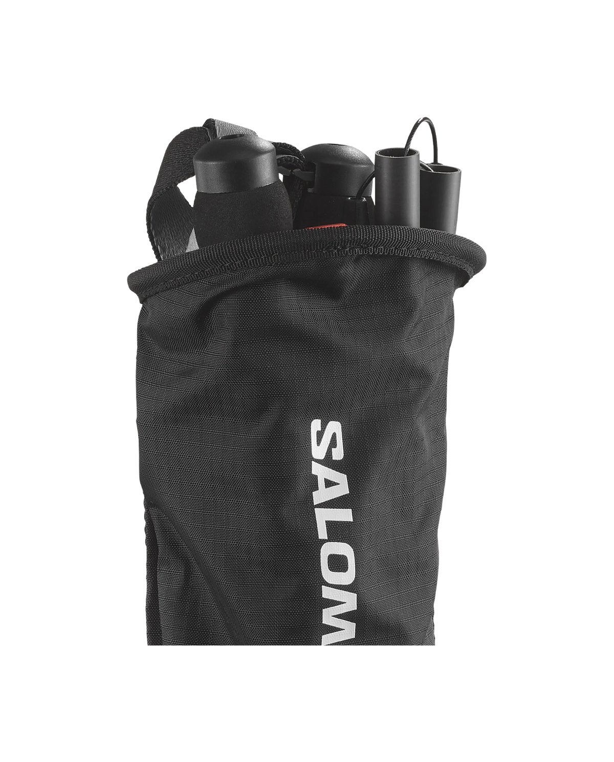 Detalle de la abertura del Salomon Custom Quiver negro L39283200