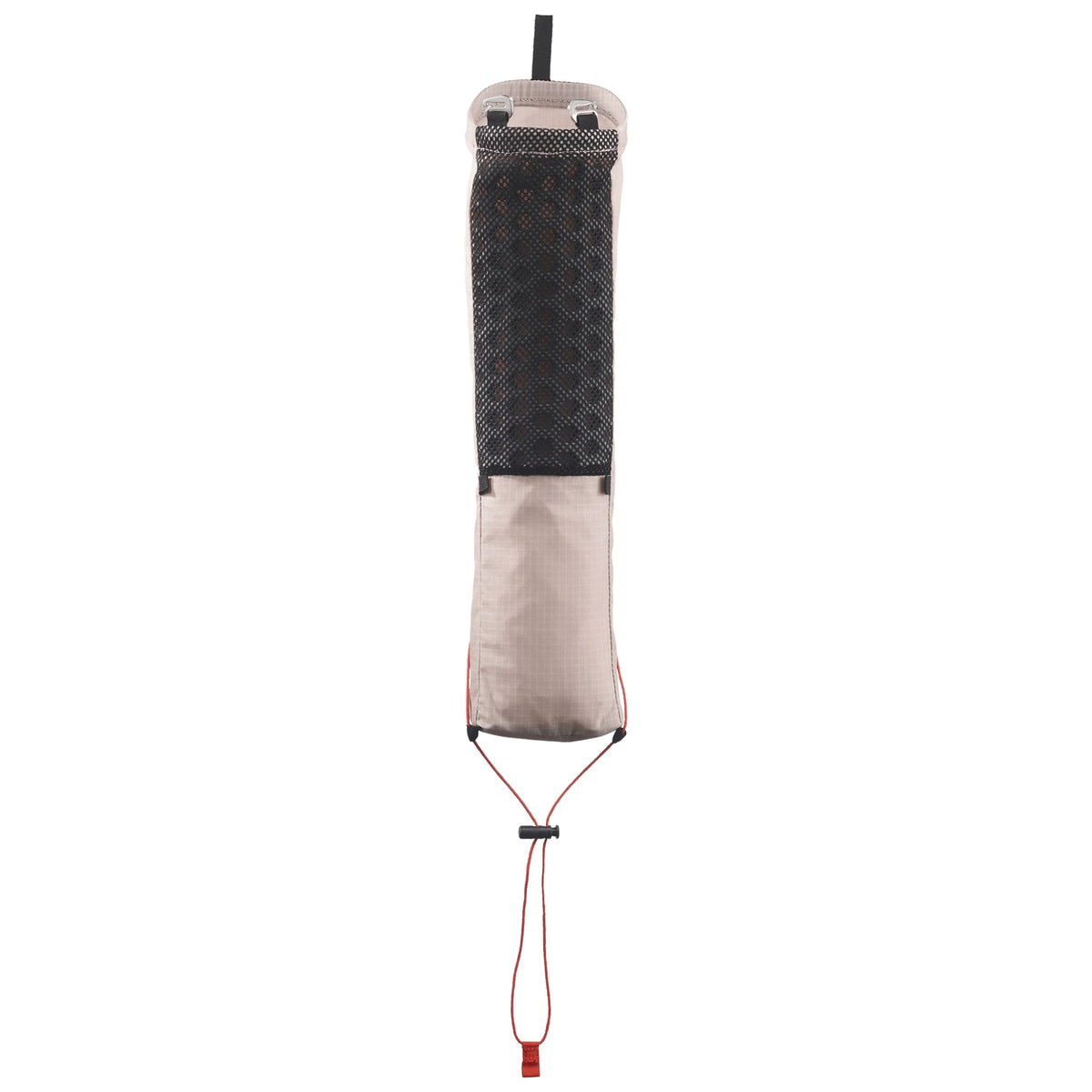 Salomon Custom Quiver Ultra beige, vista frontal de la abertura estructurada